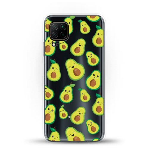 фото Силиконовый чехол много авокадо на huawei p40 lite andy & paul