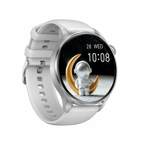 Умные смарт часы DT3 NEW Smart Watch 2 ремешка Bluetooth звонки iOS Android серые 354400₽