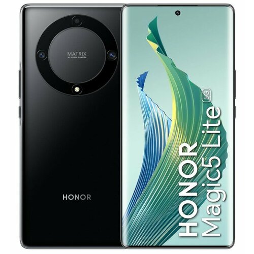 Смартфон HONOR Magic5 Lite 5G 6/128 ГБ, Dual nano SIM, черный смартфон honor x8 5g 6 128 гб полночный черный