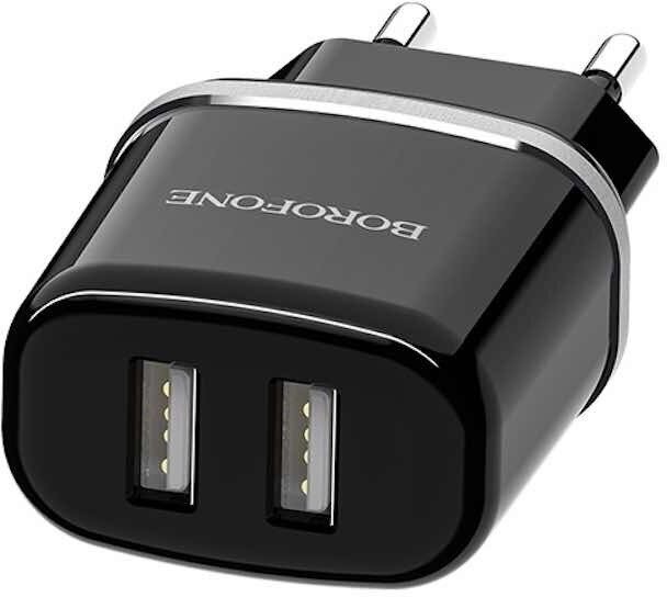 Сетевое зарядное устройство Borofone BA25A Outstanding, 2xUSB, 8-pin Lightning (Apple), 2.4A, белый Noname - фото №13