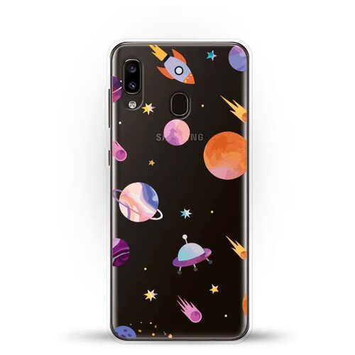 фото Силиконовый чехол узор из планет на samsung galaxy a20 andy & paul