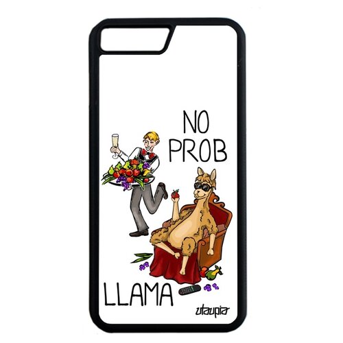 фото Чехол для смартфона iphone 8 plus, "no prob lama" шутка супер лама utaupia