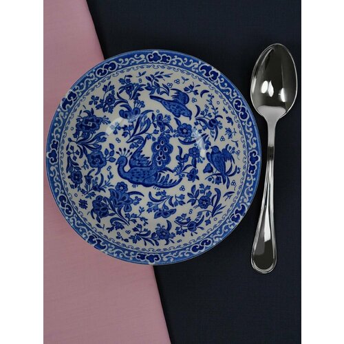 Тарелка Burleigh пиала глубокая с черным рисунком 