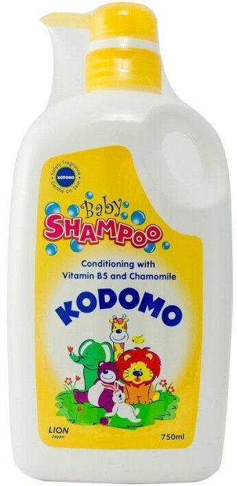 KODOMO Шампунь-кондиционер с витамином B5 и ромашкой, 750 мл