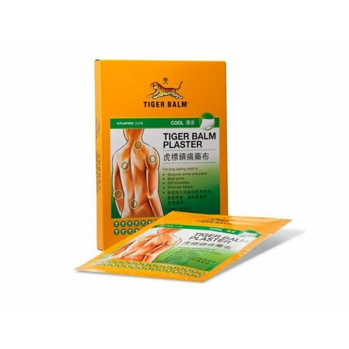 Охлаждающий обезболивающий пластырь Tiger Balm Plaster, 2 штуки, 10 х 14 см