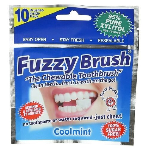 Щетки зубные для взрослых, одноразовые, торговой марки FUZZY BRUSH, 1шт