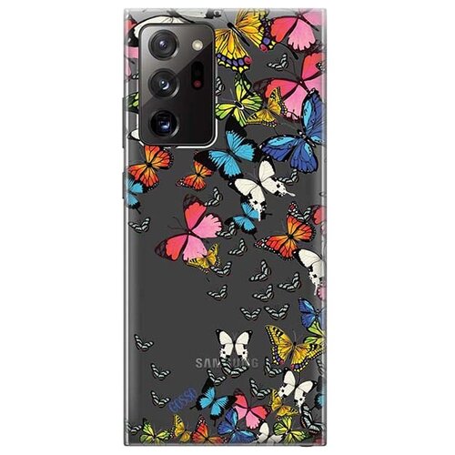 Ультратонкий силиконовый чехол-накладка ClearView 3D для Galaxy Note 20 Ultra с принтом Magic Butterflies ультратонкий силиконовый чехол накладка transparent для samsung galaxy note 20 с 3d принтом magic butterflies