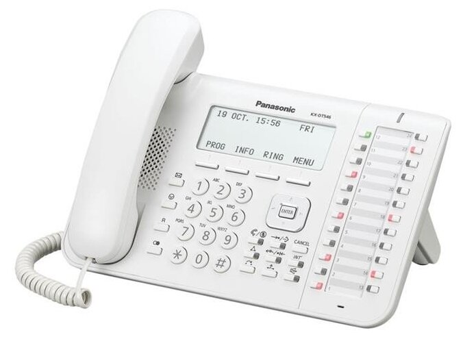 Системный телефон Panasonic KX-DT546RU, белый