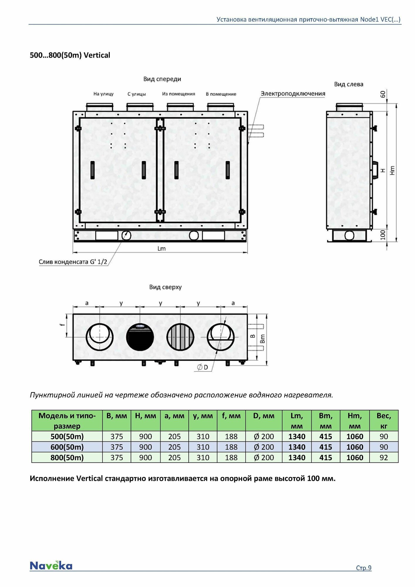 Установка вентиляционная приточно-вытяжная Node1- 800(25m)/RP,VEC(B250),E4.5 Compact - фотография № 9
