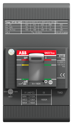 Выключатель автоматический 3п XT1B 160 TMD 100-1000 3p F F ABB 1SDA066807R1 - фотография № 6