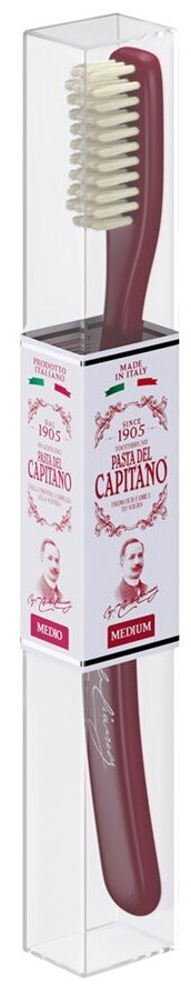 Зубная щетка Pasta del Capitano Премиальная винтажная, красный