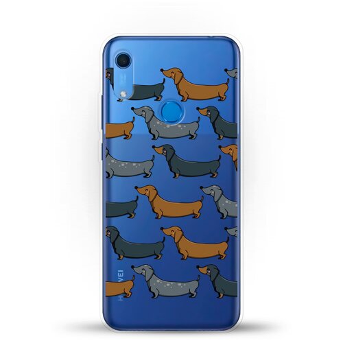 фото Силиконовый чехол узор из такс на huawei y6s andy & paul