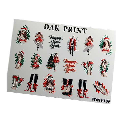 Купить Dak Print, 3D-слайдер №109NY, красный/черный/зеленый