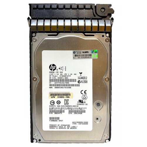 Жесткий диск HP 600 ГБ EF0600FATFF жесткий диск hp 600gb 6g sas 15k rpm lff 3 5 533871 003