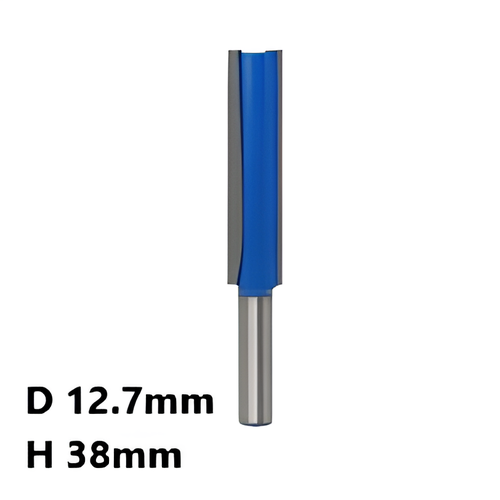 Фреза с прямым резом, хвостовик 8мм, D 12.7mm, H 38mm