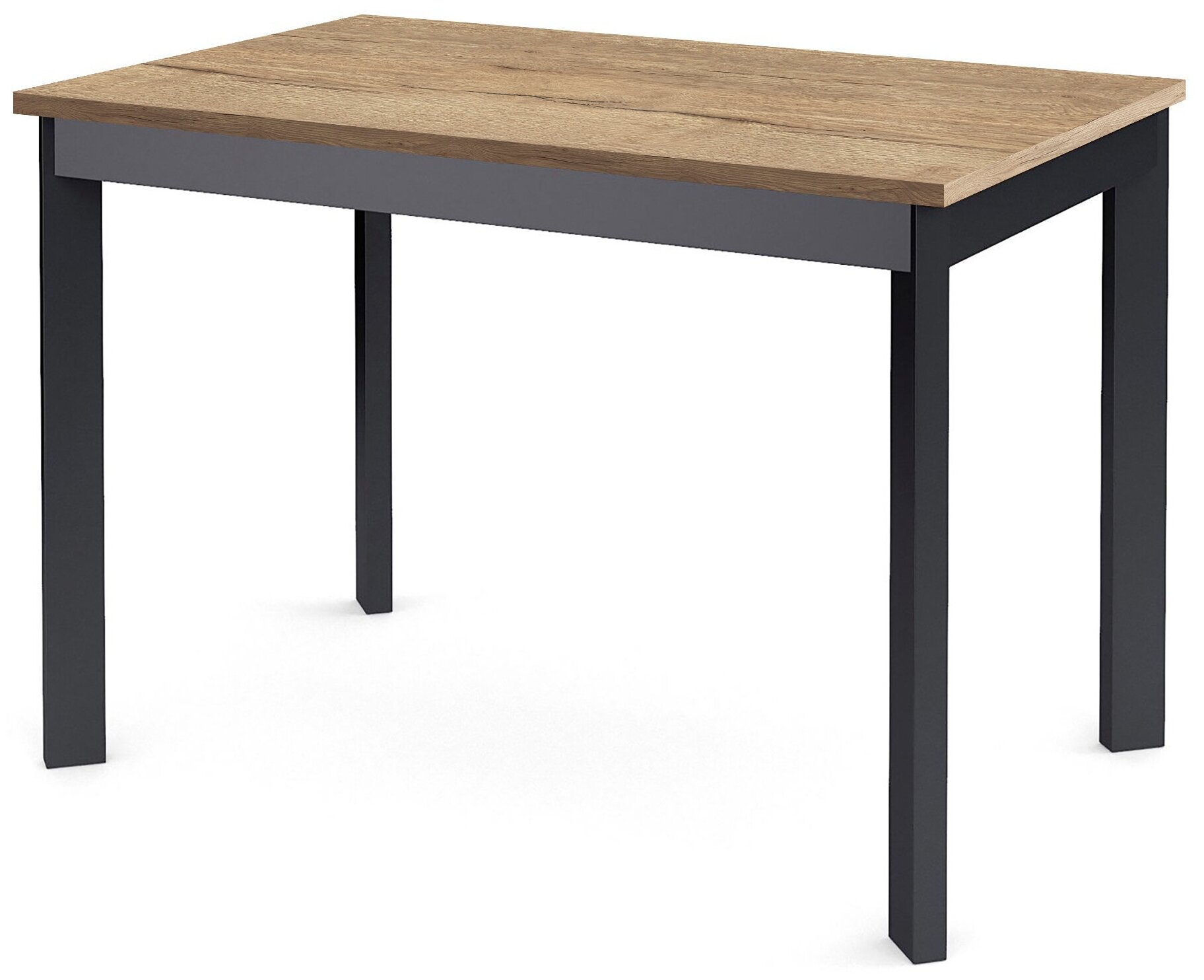 фото Стол Dikline L110 Дуб Галифакс натуральный (ЛДСП EGGER)/Опоры черный