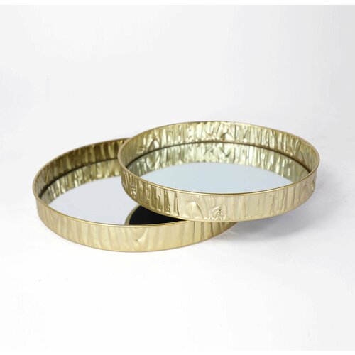 Поднос металлический Хром L