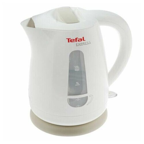 Чайник TEFAL KO29913E, 1,5 л, 2200 Вт, закрытый нагревательный элемент, пластик, белый, 7211000396