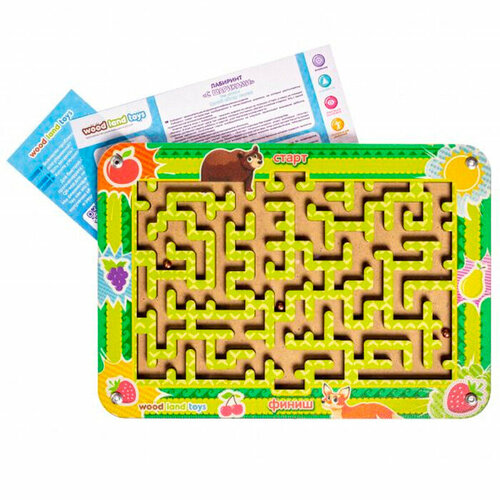 Дер. Лабиринт с шариками Лесная поляна 018107