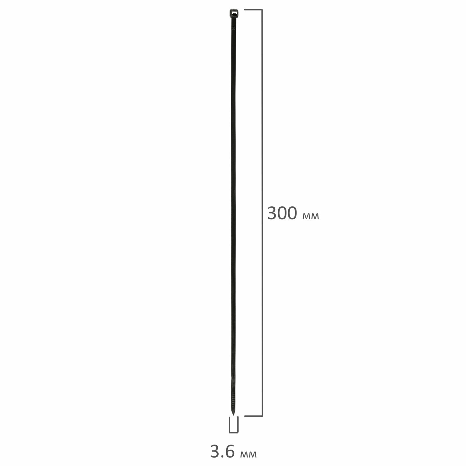 Стяжка хомут Sonnen Power Lock нейлоновая сверхпрочная черная 3.6*30см 100шт Guangzhou - фото №11