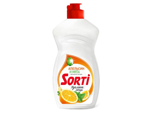 Средство для мытья посуды SORTI Апельсин и мята 450г
