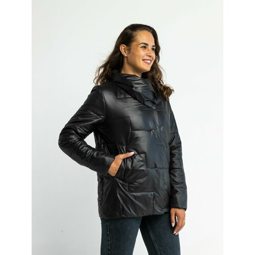 Ветровка ДЮТО, размер 52, черный куртка гота демисезонная 44 размер