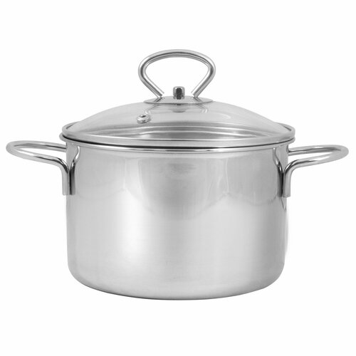 Кастрюля Лысьва с крышкой, 2.8 л, нерж. сталь