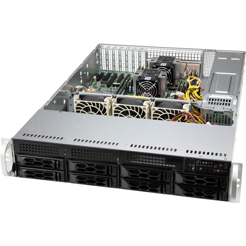 Шасси серверное Supermicro SuperChassis 2U (OEM)LA25TQC-R609LP/ no HDD(8)LFF/ optional LFF(2)+SFF(2)/ 7xLP/ 2x600W Platinum(12