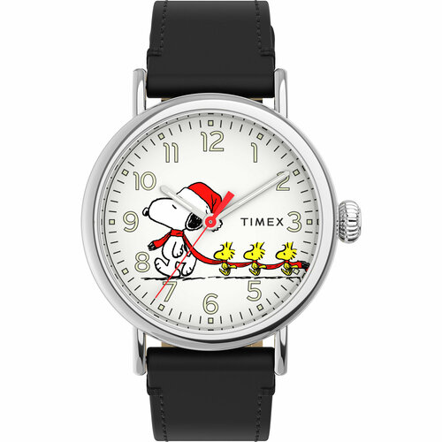 timex x peanuts standard snoopy christmas Наручные часы TIMEX TW2U86400, серебряный
