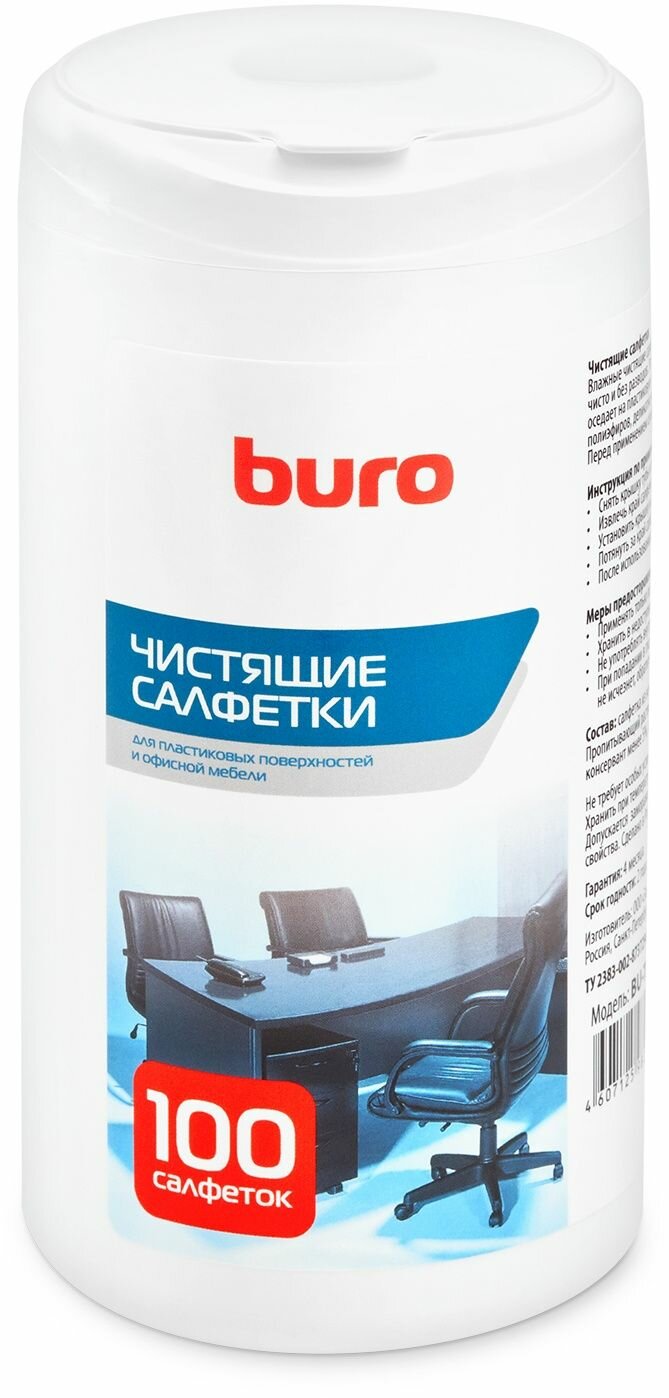 Влажные салфетки BURO , 100 шт. - фото №8