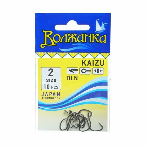 фото Крючки "волжанка" kaizu № 2, 10 шт volzhanka