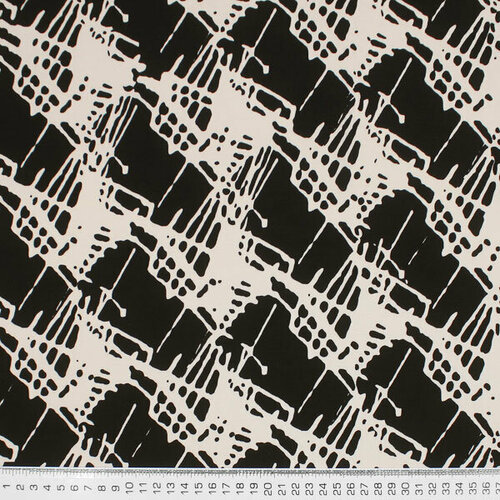 Трикотажная ткань черно-белая принт абстракция модульная картина черно белая абстракция 130x56