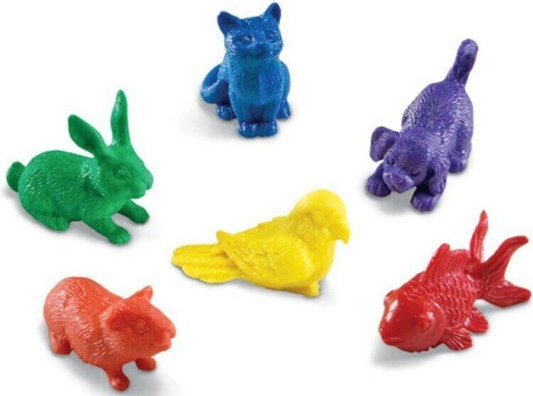 фото Развивающие фигурки Learning Resources "Домашние животные", игровой набор из 6 фигурок, счетный материал