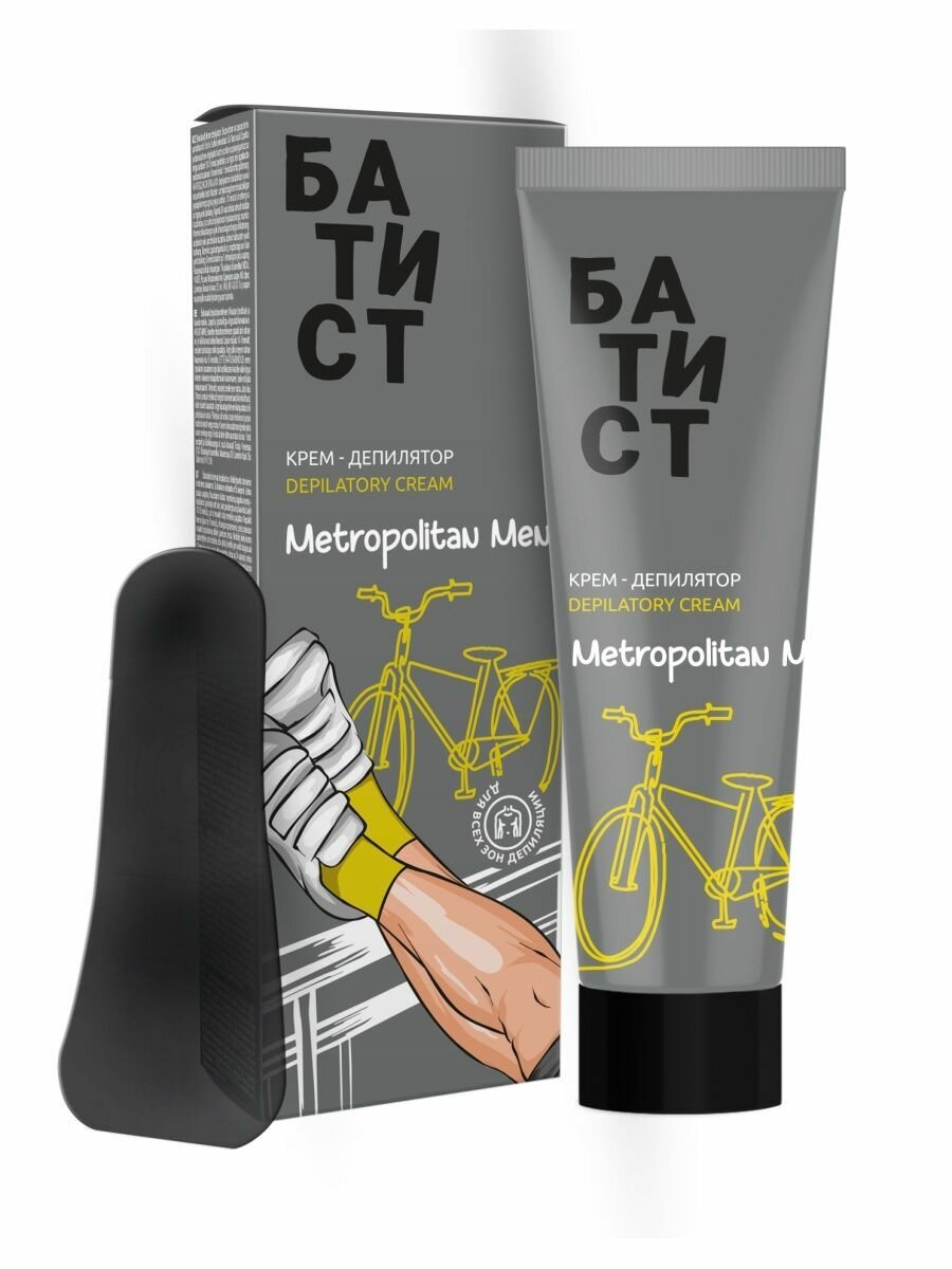 Мужской крем-депилятор Батист Metropolitan, для всех типов кожи, 100мл