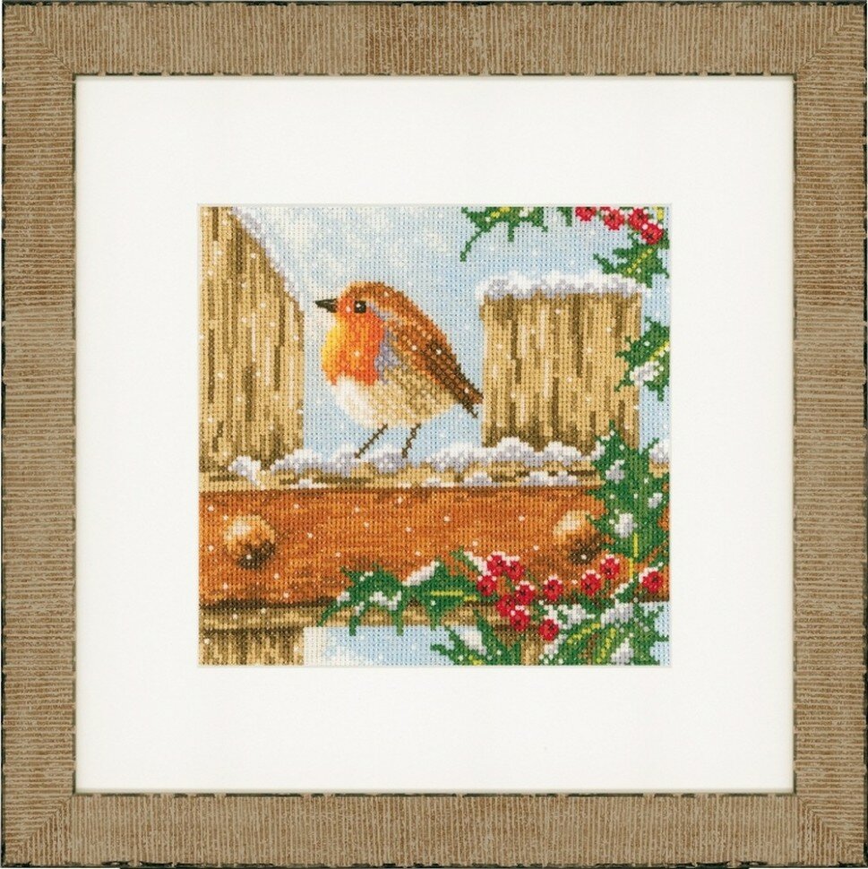Curious robin #PN-0021836 Lanarte Набор для вышивания 18 x 18 см Счетный крест