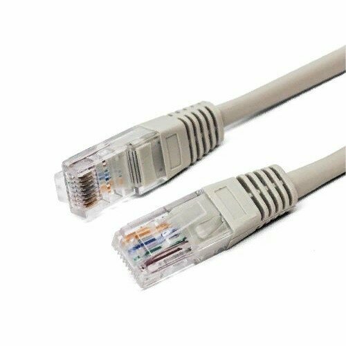 Кабель патч-корд U/UTP 5e кат. 0.25м Filum FL-U5-0.25M 26AWG (7x0.16 мм), омедненный алюминий (CCA), PVC, серый