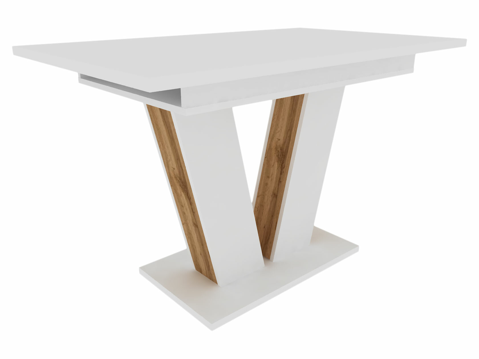 Кухонный стол Первый Мебельный KAI Белый структурный