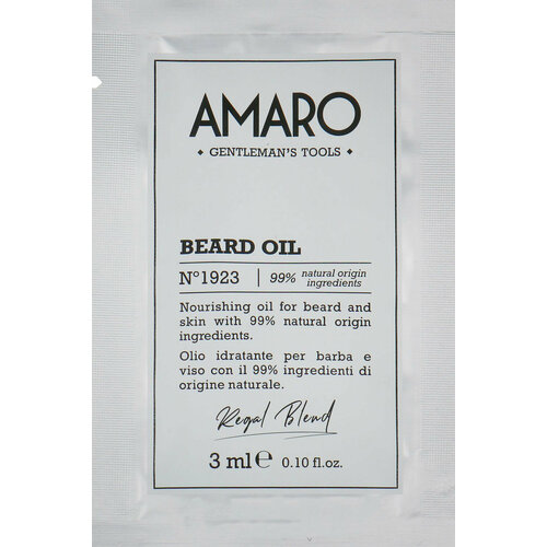 FARMAVITA Питательное масло для бороды Amaro Beard Oil 3 мл михалкова е пирог из горького миндаля