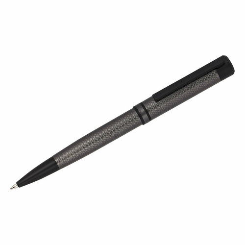 Ручка шариковая Delucci Antica синяя, 1,0мм, корпус графит/черный, поворотн, подарочная упаковка