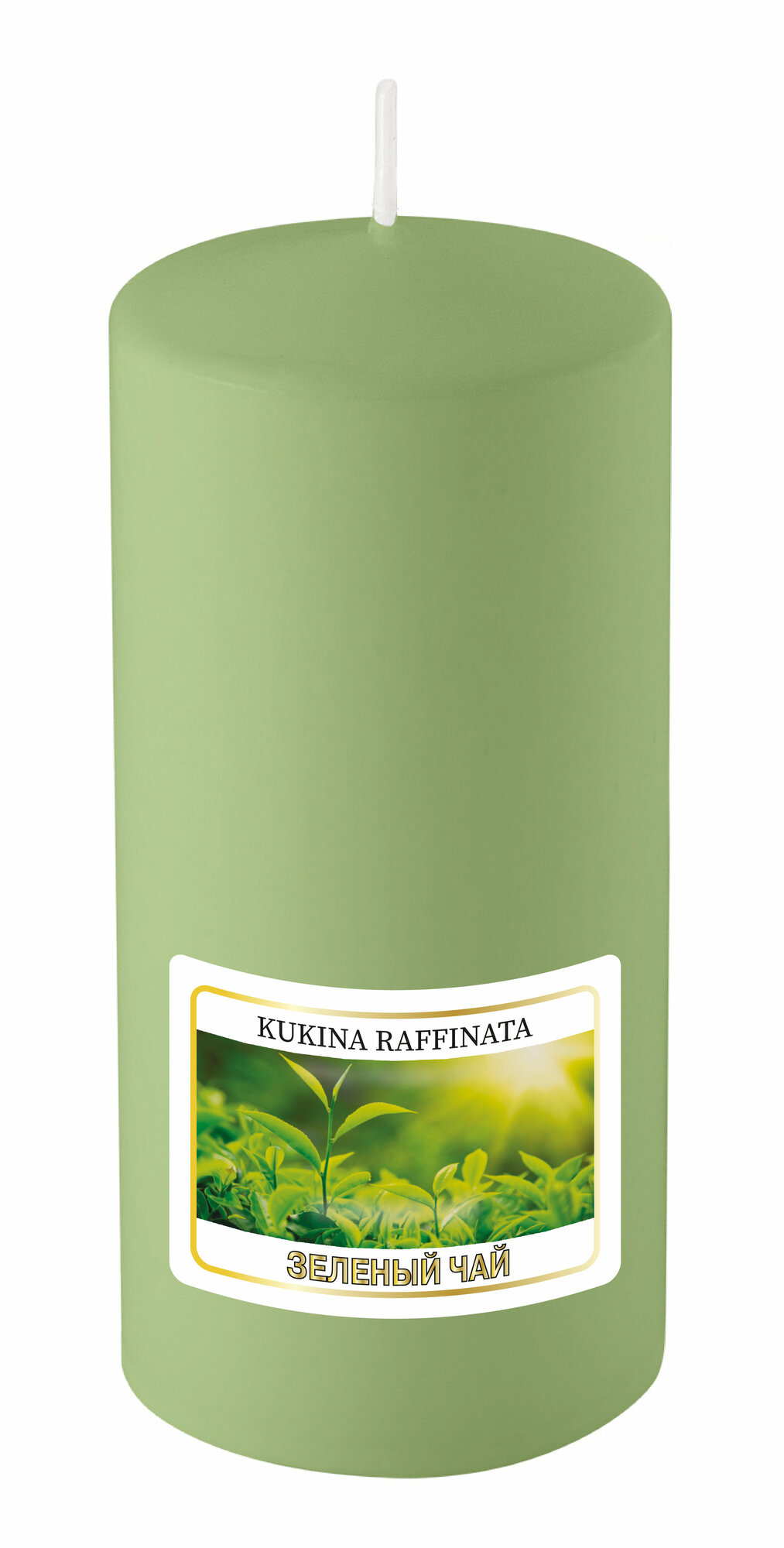 фото Свеча колонна 56/80 Зеленый чай