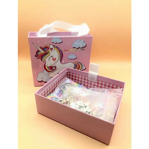 Подарочный набор для девочки, изготовления браслетов с сумкой DS23-4 набор для создания украшений бусин и подвесок подарочный набор для девочки