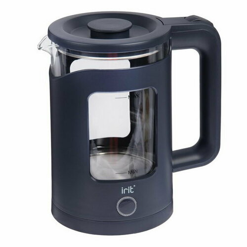 Чайник электрический IR-1917 стекло 15 л 1500 Вт чёрный 203300₽