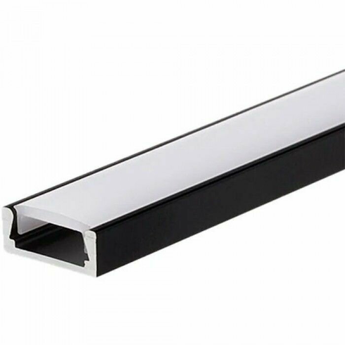 фото Профиль накладной для светодиодной ленты 16*6 1 шт по 1,8м Черный