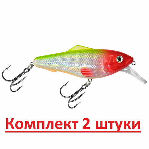 фото Воблер aqua m-2 (new) 75mm, цвет 014 (клоун), 2 штуки