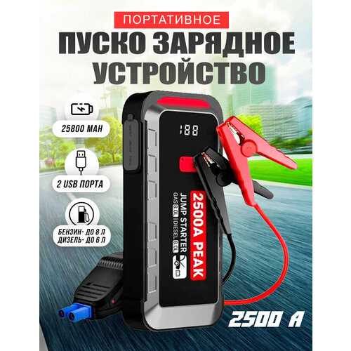 Портативное пусковое пуско-зарядное устройство для автомобиля Jump Starter 25800 mAh 879000₽