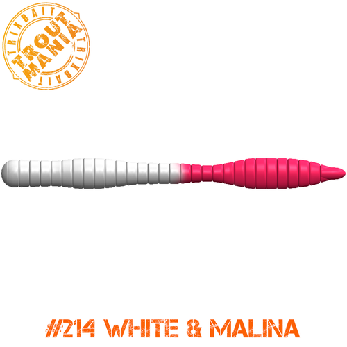 TM Fat Worm 3" -214 White&Malina (Cheese)