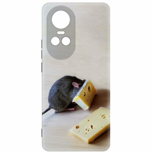 Чехол-накладка Krutoff Soft Case Мышь и сыр для Oppo Reno10 Pro 5G черный чехол накладка krutoff soft case мышь и сыр для oppo a57 черный