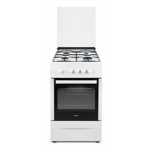 Плита газовая Starwind GB007 белый газовая плита gorenje gg6a10wj газовая духовка стеклянная крышка сталь белый