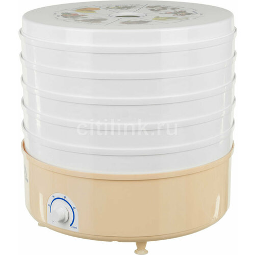 Сушилка для овощей и фруктов ротор Дива СШ-007-04 белый 5 поддонов 624800₽