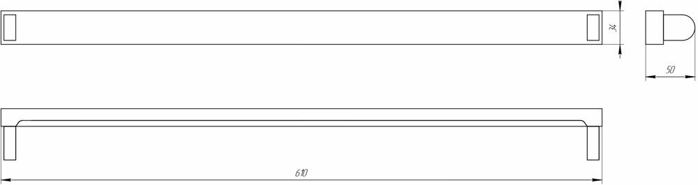 Светильник линейный 600 мм 1х9 Вт, под светодиодную лампу T8 G13 - фотография № 1